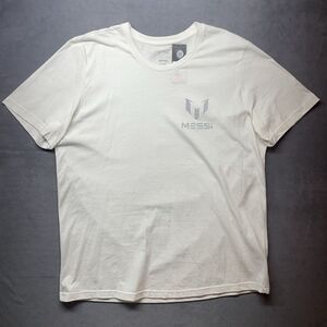 Men's Adidas Lionel Messi Tonal T Shirt White-Silver Size XL New‎ With Adidas